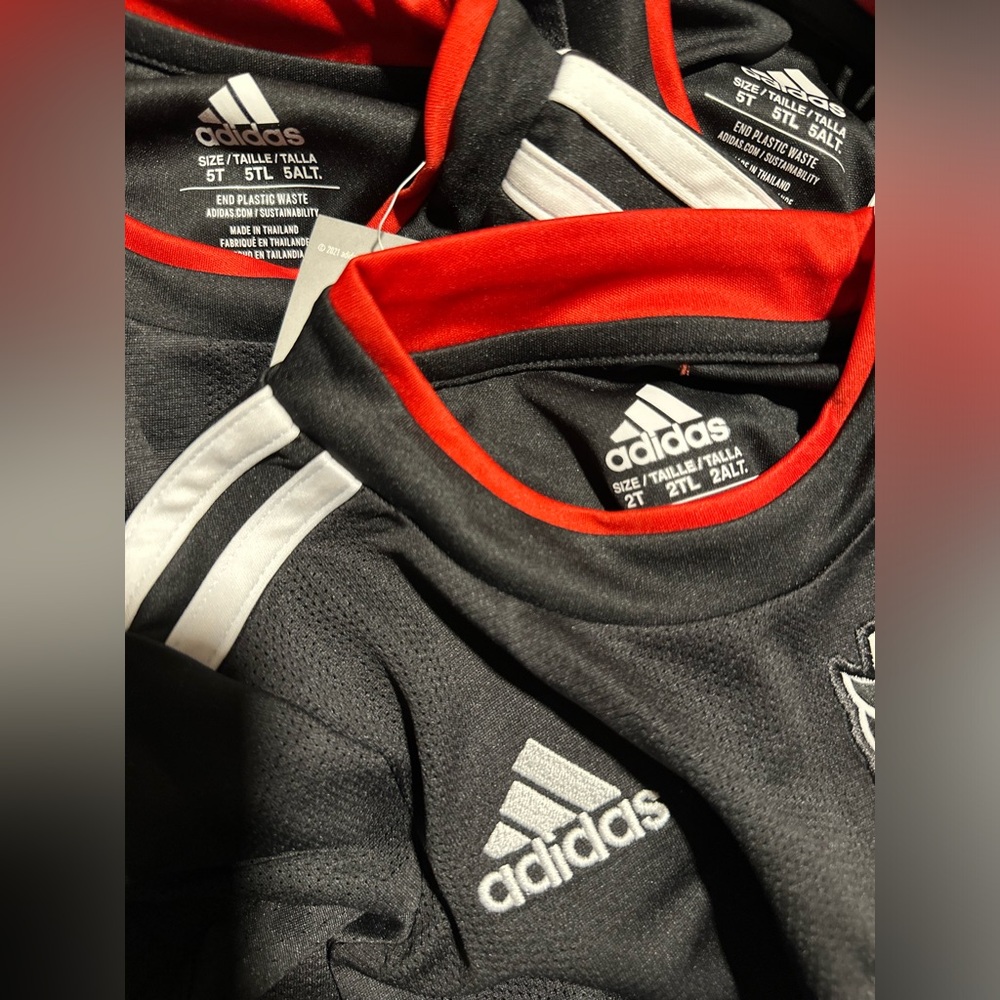 *updated* TWO adidas Toddler DC United 22/23 Home Jerseys MLS SOCCER (2T & 5T)